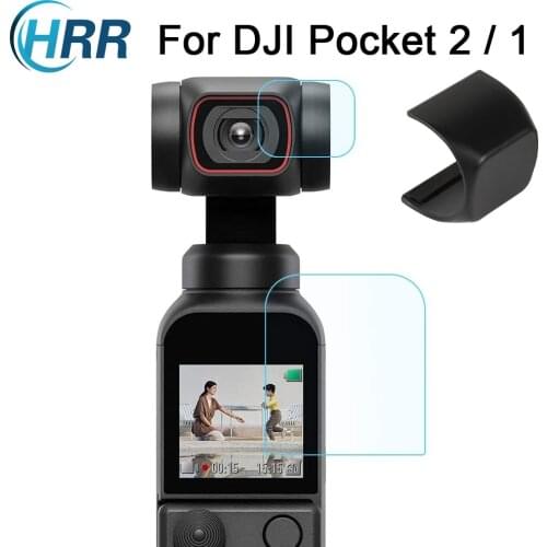 Screen Protector With Lens Cap for DJI Pocket 2/Osmo Pocket LCD Screen Tempered Glass + Lens Protective Film + Cover Accessories