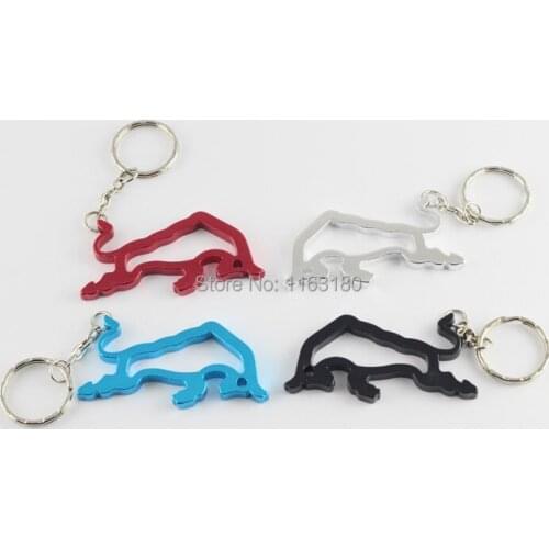 2000 pcs / lot cattle shaped bottle can opener Aluminum alloy key chain gift