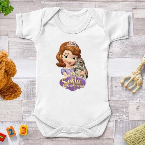 2021 Unisex Newborn Baby Boy Clothes Sofia The First Princess Baby Girl Clothes Cartoon Girls Baby Clothing Jumpsuits Bodysuits