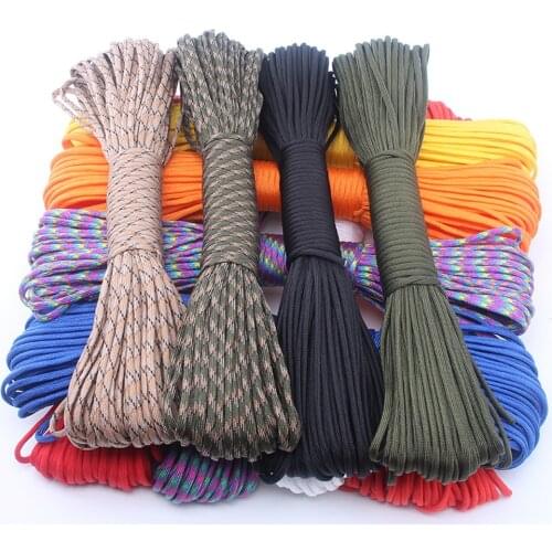 250 Colors Paracord 550 Rope Type III 7 Stand 100FT 50FT Paracord Cord Rope Survival kit Wholesale