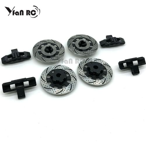 4 pcs Aluminum Brake Disc Drive Hub For 1/7 tRAXXAS Unlimited Desert Racer UDR RC Car Simulate Metal Brake Ppads RC Car Part