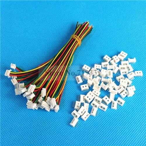 50Sets 4 Pin Single End JST Pitch 1.25mm 28AWG Wire To Board Connector