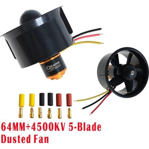 1set Ducted Fan 64mm 70mm 90mm With Motor Multi-Blade Ducted Fan For RC Airplane Aircraft Plane Jets EDF Toy