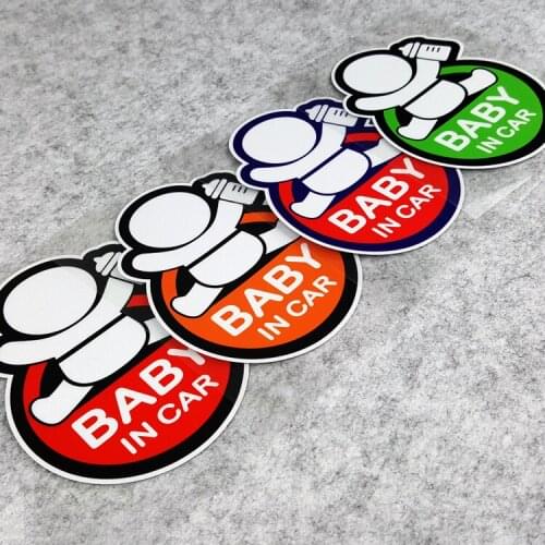Car Styling Vinyl Warning Baby on Board Motorcycle Auto Tail Body Bike Helmet Sticker Decals 13x10cm