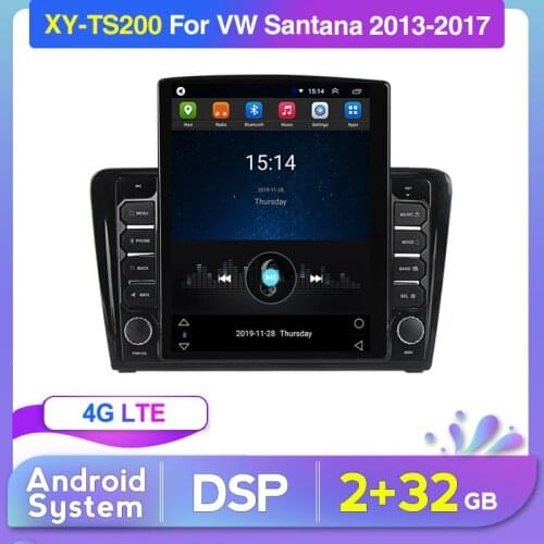 DSP Android 9.7" Tesla screen Car GPS Navigation For VW Skoda Rapid Volkswage Santana 2013-2018 Vehicle Radio Multimedia Player