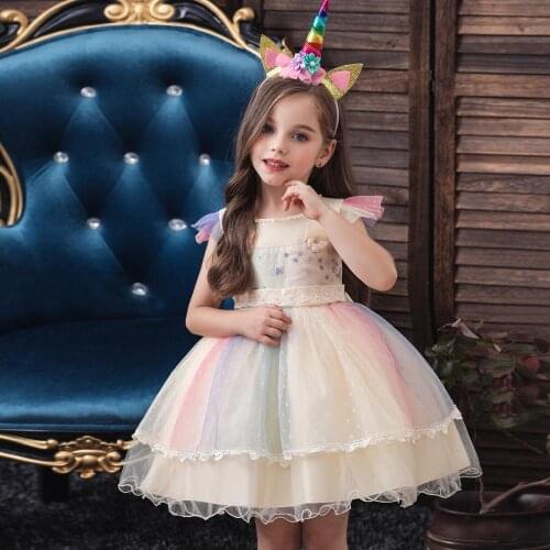 BH- 756A#Childrens wear Flower girl dress Champagne short Ball Gown Lace Childrens Day Christmas Costume party prom dress chea