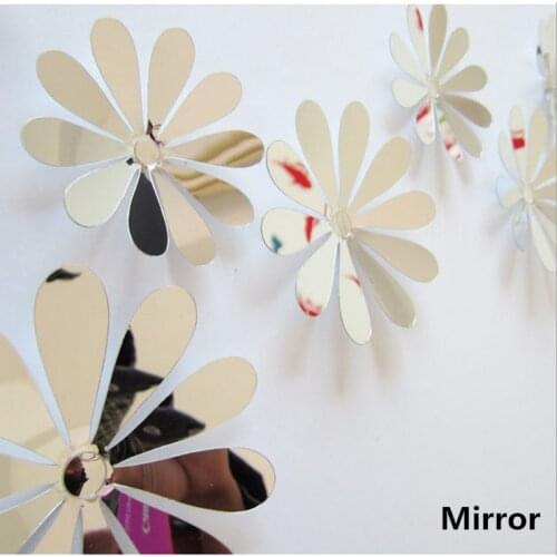 BornIsKing 12Pcs Home Decoration 3D Flowers Wall Sticker Mariposas Docors Arte DIY Decoraciones De Papel
