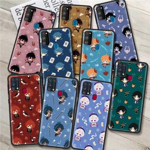 Phone case For samsung Galaxy M51 M41 M31 Prime M30 S M21 M11 M01 Caso Tpu Fundas coque soft Bumper Genshin Impact Cartoon