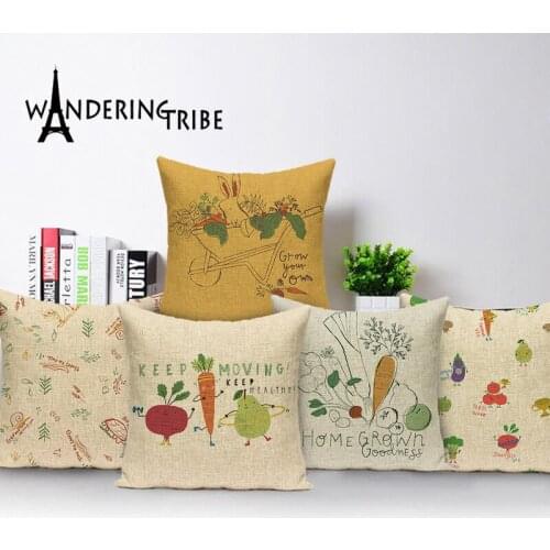 Cartoon Vegetables Decorative Cushion Cover Colorful Radish Throw Pillow Case Cute Tomato Home Decor Sofa Pillows Covers Kissen