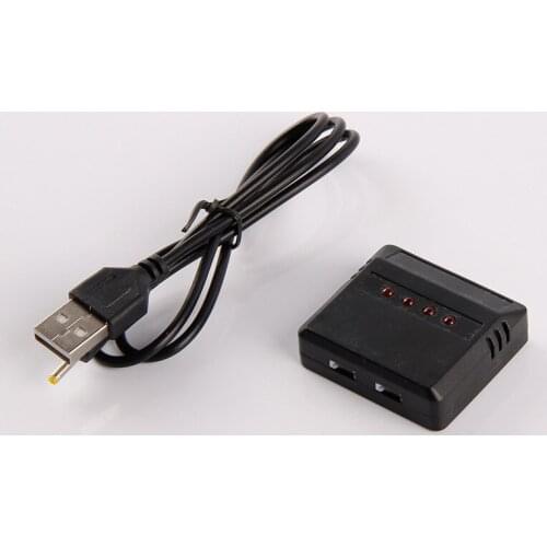EBOYU 3pcs * 3.7V Lipo Battery USB 1 to 4 Battery Charger for Syma X5C X5SC X5S X5SW X5W Parts RC Quadcopter and Helicopter