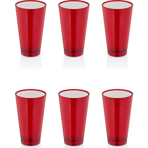 EWs Acrylic Red Soft Drink Coasters 3 Cup + 3 Cup