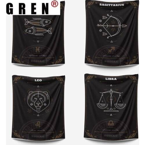 GREN Tapestry Constellation Hippie Wall Hanging Covering Rug Background Cloth Beach Mat Blanket Art Bedroom Dorm Home Decor