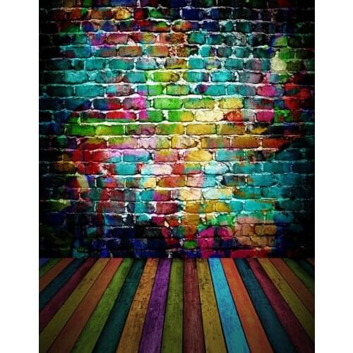 Colorful brick wall vintage background photography vinyl graffiti-art Backdrops for Photo studio accessories fotografia S-2593