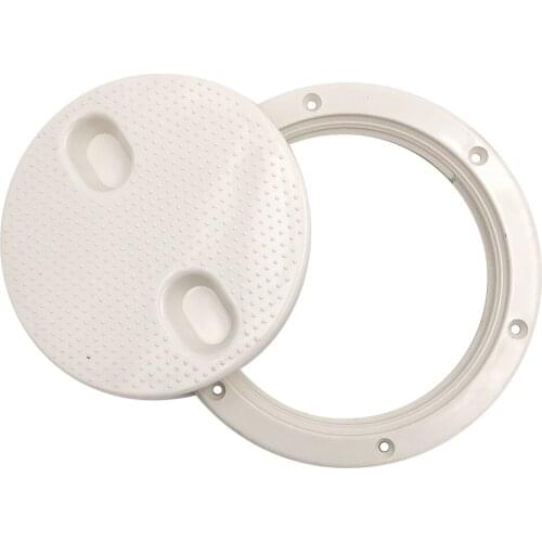 Marine Boat Yacht RV 6 Inch Access Hatch Cover Screw Out Deck Plate White ABS plastic anti-aging anti-corrosive