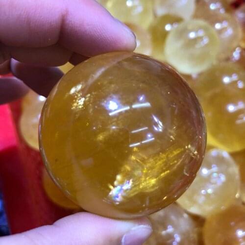 Handmade quartz crystal ball healing with natural ice state stone