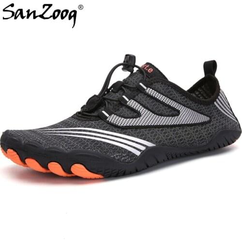 Sanzoog Summer Men Beach Water Aqua Shoes Fishing Watersport Barefoot Floating Surfing Reef Camping Surf Wading Aquashoes