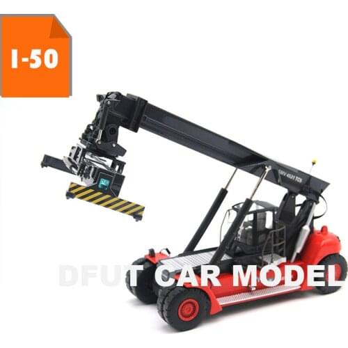 Diecast Scale 1:50 Alloy Wharf heavy crane ​Car Model Color Box Package Toys For Kids Children Gift And For Collection