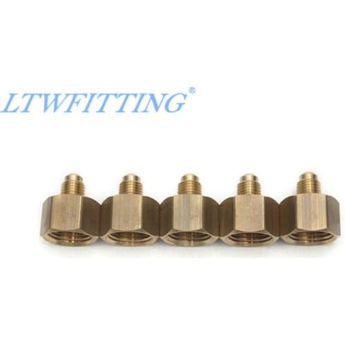 LTWFITTING Brass Flare 1/4" OD x 1/2" Female NPT Female Connector Tube Fitting