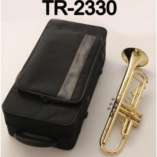 New De Xin Bb Trumpet 2330 Gold Lacquer Music Instruments Profesional Trumpets Student Included Case Mouthpiece Accessories