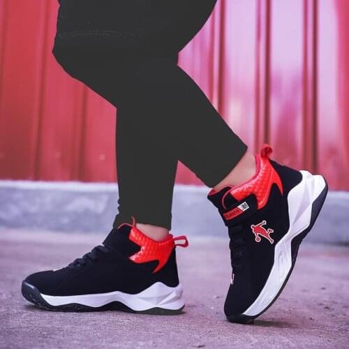 New High Quality Top Soft Non-slip Kids Sneakers Thick Sole Boys Basketball Shoes Children Sport Shoes Outdoor Boy Jordan Shoes