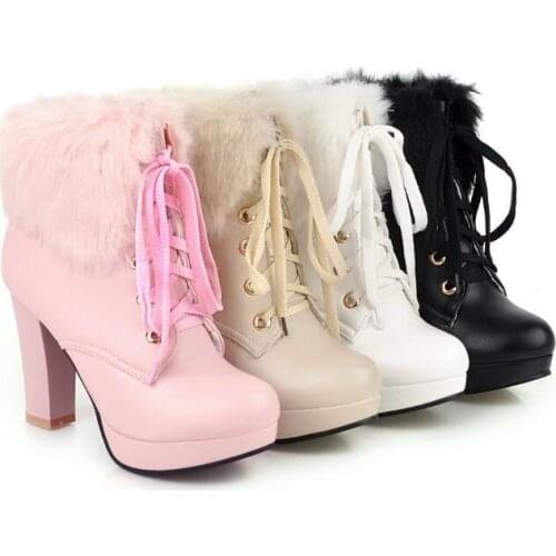 New Ladies fashion sexy high-heeled elegant boots shose cancise pumps winter Soft comfortable spring autumn women boots shoes