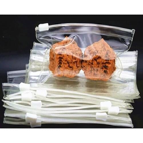 Wholesale 50pcs/lot Thick White Clear Plastic PVC Ziplock Packaging Bag Jewelry Necklace Earring Beads Pouch Dustproof PVC Bags