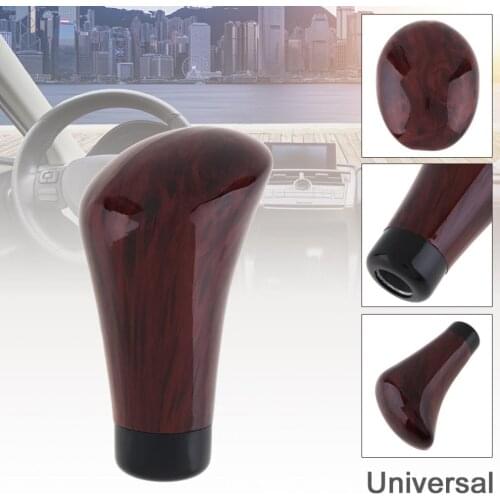 Peach Wood Pattern Car Refit Manual Transmission Gear Shift Handball Knob with4 Plastic Adapter/Special Wrench/Mounting Screws