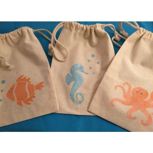 Custom Under The Sea wedding birthday party Hangover Kit muslim bags baby shower Christening baptism favors gift bag