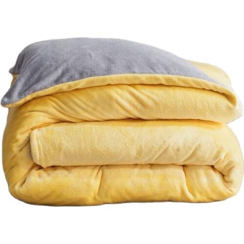 1pc Coral Fleece duvet cover King Queen Full Double size Flannel housse de couette solid color quilt cover Winter home textile