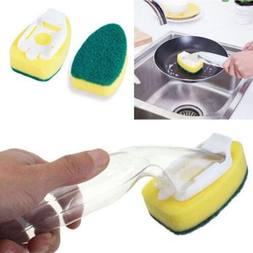 Portable Soap Dispenser Scrubber Cleaner Dish Wand Brush Scrub Refill Washing Dishwasher Kitchen Clean Cleaning Supplies Tools