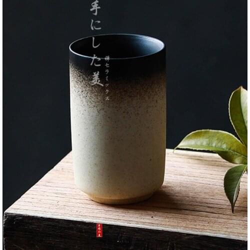 Simple and retro hand-made ceramic mug simple and retro single-grip cup creative Japanese coffee cup home customized