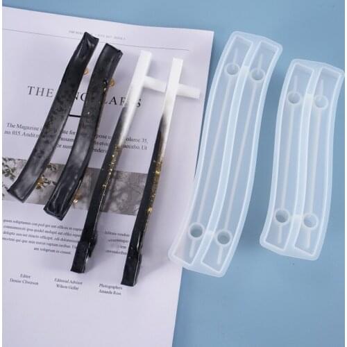 DIY Crystal Epoxy Mold Handle Ornament Bending Silicone Mold Home Ornament Fruit Tray Handle Mold Table Resin Decor Wholesale