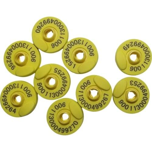 50/60/80/100pcs RFID ear tag Cow sheep cattle ear tag ID numbers round LF ISO11784/5 FDX-B ear ring tag