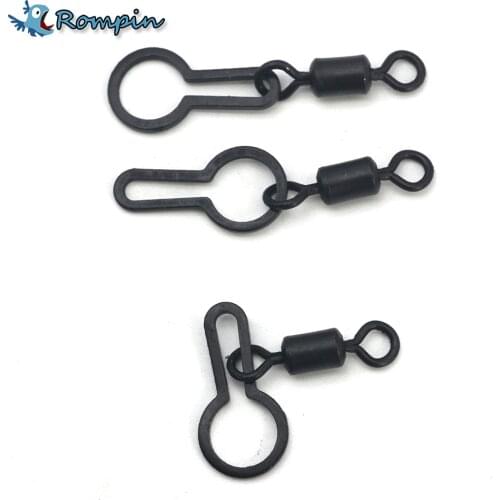 Rompin 20pcs/lot Carp Fishing Pva Mesh Swivel Clips 28mm 8# Pva Bag Fishing Swivel Snap for Carp Terminal Tackle End Tackle