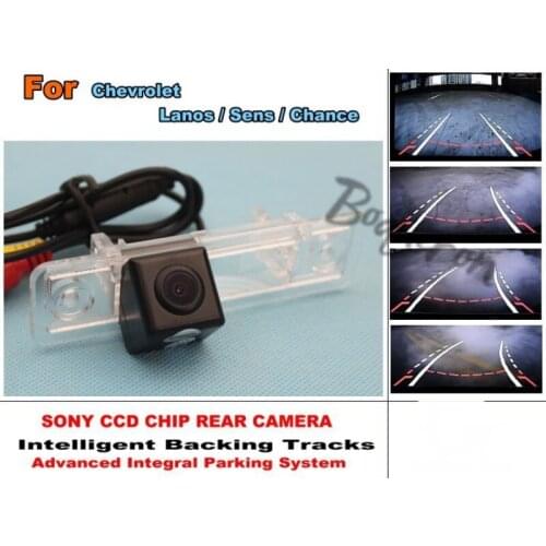 Smart Tracks Chip Camera / For Chevrolet Lanos / Sens / Chance HD CCD Intelligent Dynamic Parking Car Rear View Camera