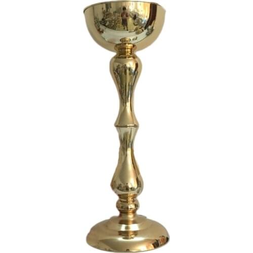 Flower Vases Rack 56 CM/22" Height Road Lead Gold Wedding Table Flower Vase Party Centerpiece Home Decor 10 PCS / Lot