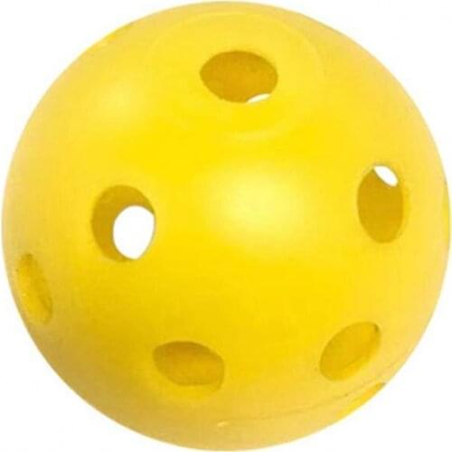 10Pcs Golf Practice Balls Eye-catching Wear-resistant Plastic Multifunctional Hollow Training Balls for Backyard Golf Practice B