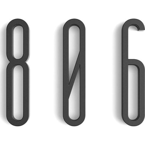 100mm Self Adhesive big Modern Door Number Plaque Door Plate Number House Number Hotel Door letter Address Digits Sticker Sign