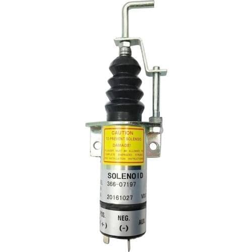 1502-12C7U2B2S1 SA-3405T 366-07197 2 PINS 12V Stop Solenoid Valve-Sinocmp Cut Off Solenoid for Electric Solenoid Exchavator