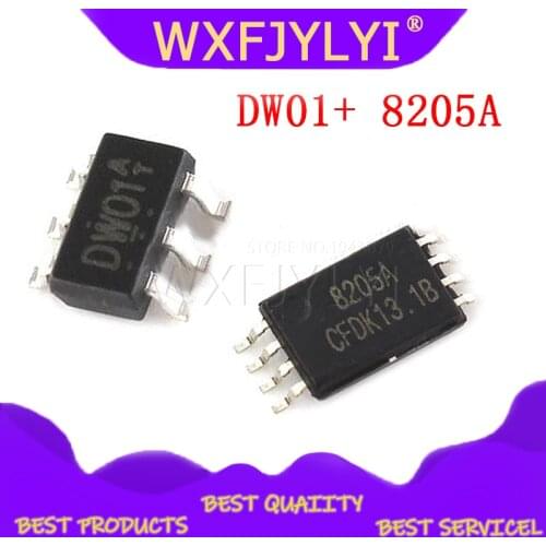 20pcs DW01+ 8205A combination SOP23-6 battery protection chip each 10pcs New Original