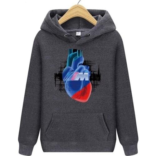 2020 Car M Power Heart M3 M5 Logo Auto Cars Blut Manner Printed Hoodies E92 E46 E30 E21 Women Hooded Men Sweatshirts Jacket DG-8