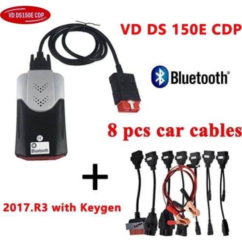 2020 New Vci Obd Obd2 Professional Scanner 2017R3 Keygen for Delphis Vd ds150e Cdp Bluetooth Auto Cars Trucks Diagnostic Tools