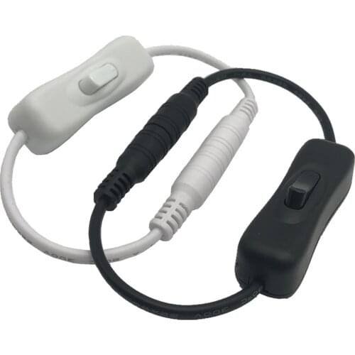 304 Switch Inline Toggle Rocker On Off Switch 5.5x2.1mm Male to Female DC Power Cable Connector