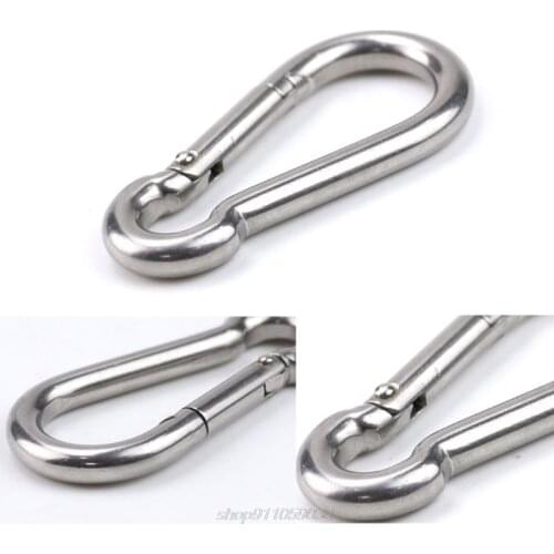 4 Pcs Carabiner Clip Spring Snap Rope Connector Hooks Heavy Duty Durable 304 Stainless Steel Swing Set A23 21 Dropship
