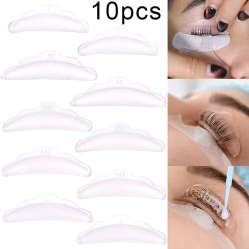 5Pairs Silicone Eyelash Perm Pad Colorful Recycling Lashes Rods Shield Lifting 3D Magnetic Eyelash Curler Lash Applicator Tool