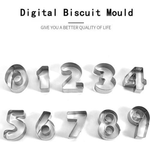 9pcs/set Alphabet Cake Molds Figure Plastic Letter Fondant Mold Cookie Cutter Number Cake Mould Baking Decorating Tools