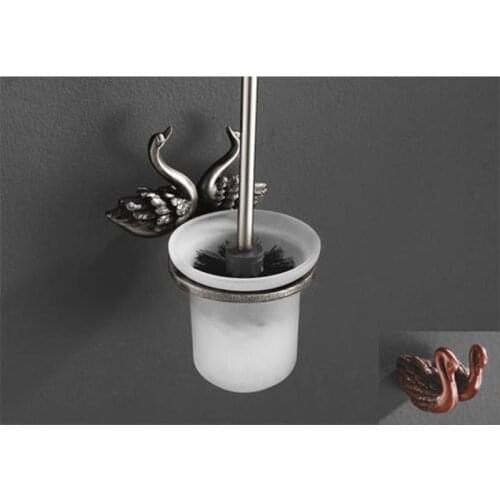 MB-0961-9 Bathroom Accessories Bath Hardware Set Ancient silver Swan Toilet Paper Holder Towel Rack Tissue Holder Roll Paper