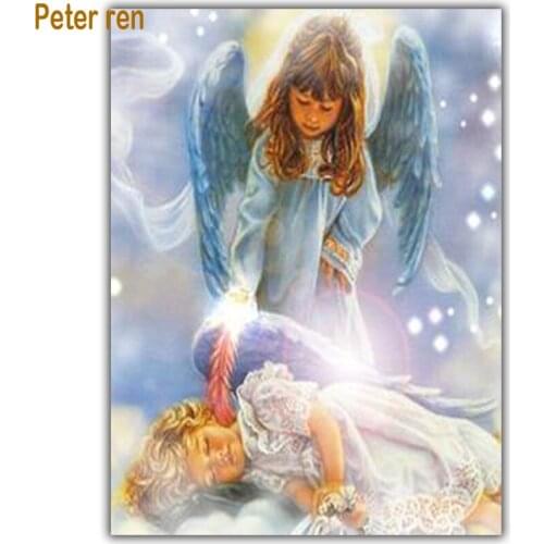 Diy diamond painting The angel of childh full Diamond embroidery religion 5d square rhinestone Diamond mosaic crafts Needlework