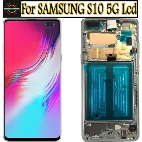 AMOLED For Samsung Galaxy S10 5G 2019 SM-G977U LCD Display Touch Screen Digitizer Replacement For SAMSUNG S10 5G SM-G977N LCD