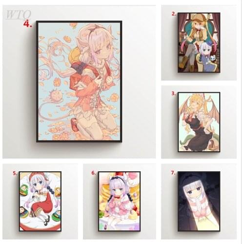 Anime Posters Miss Kobayashis Dragon Maid Canvas Painting Photos for Childrens Room Wall Decor Wall Art Picture Home Decor